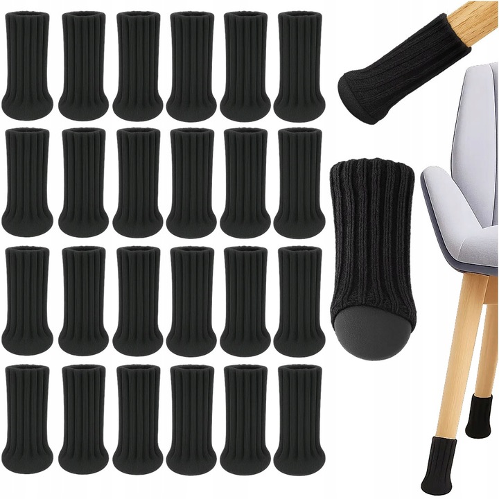 24 szt skarpetki na nogi krzesla stolu nakladki ochronne podkladki z filcem